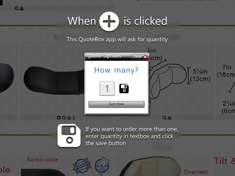 Specify how many items you need.