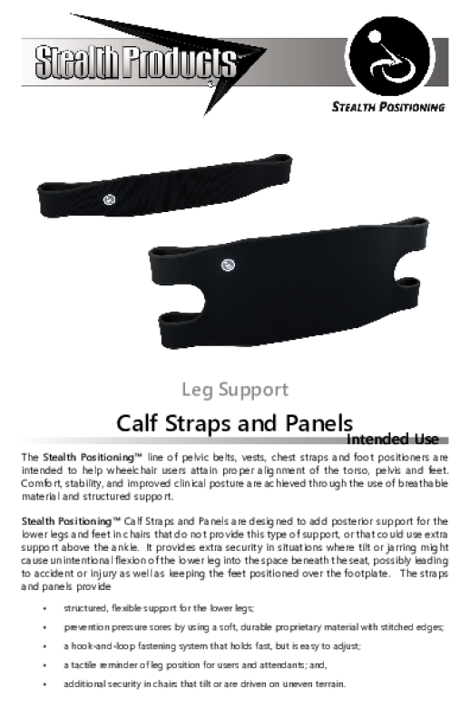 STEALTH POSITIONING CALF STRAP AND PANEL