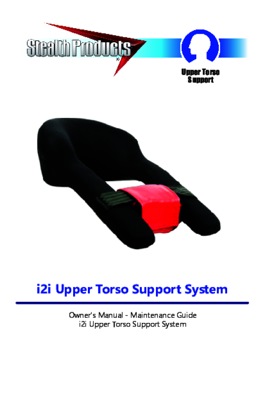 I2I UPPER TORSO SUPPORT OWNERS MANUAL